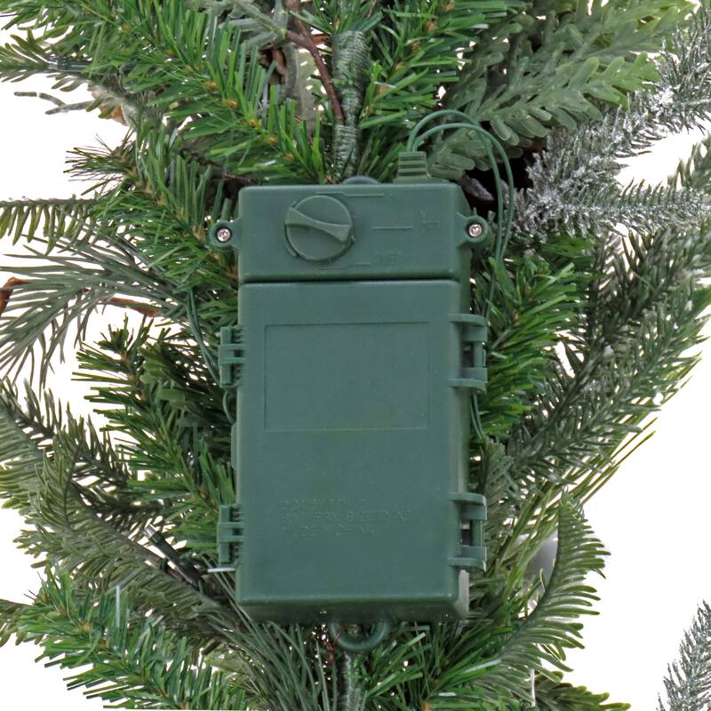 National Tree Company 9 ft. Feel Real Pre-Lit Alpine Collection Decorated Garland - 9 ft