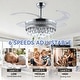preview thumbnail 5 of 62, 48-Inch Crystal Fandelier with 4 Retractable Blades, Dimmable LED, App and Remote Control - 48 Inches