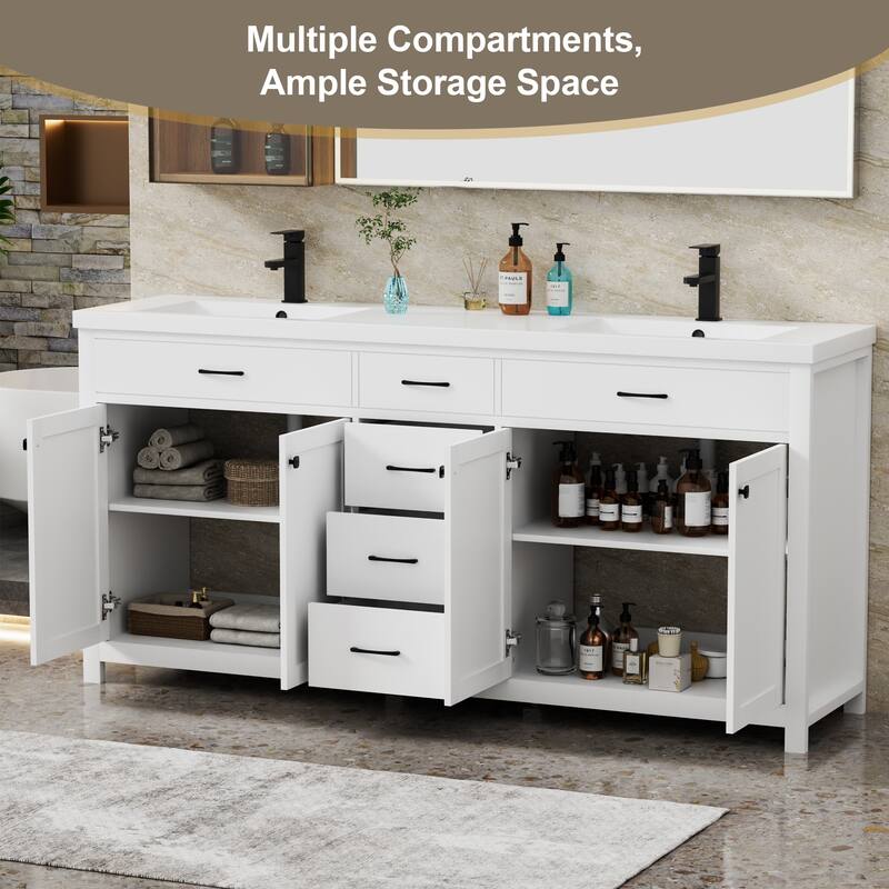 Modern Bathroom Vanity with Sink & Faucet Storage Cabinet Set