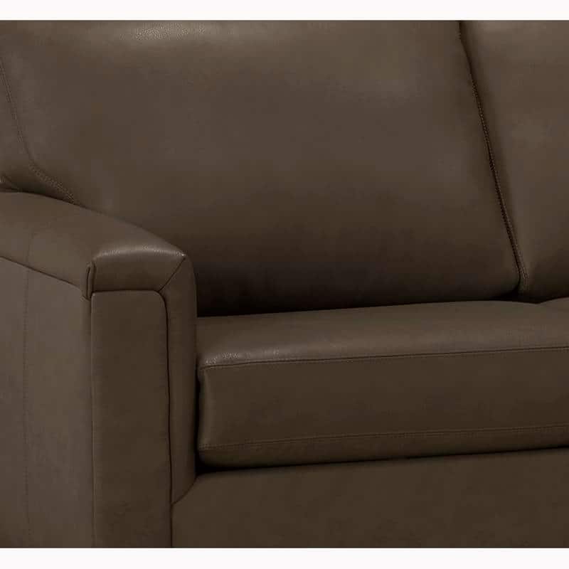 Malibu L-shaped Top-grain Leather Sectional Sofa - 122.5 x 85 x 36.5 x 35