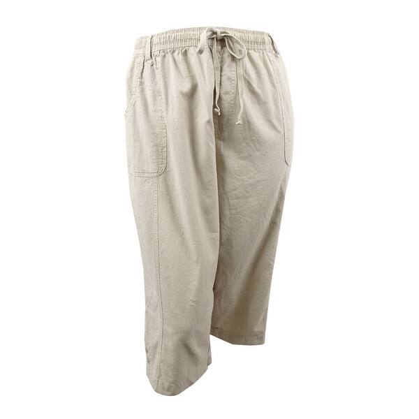 Shop Karen Scott Women S Plus 100 Cotton Capri Pants Overstock