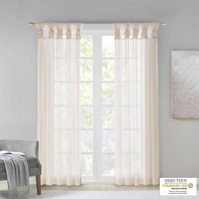 Twist Tab Voile Sheer Window Pair