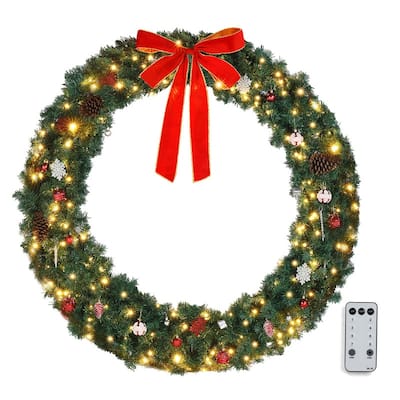 Green PVC Bow Decoration Garden Garland Decoration