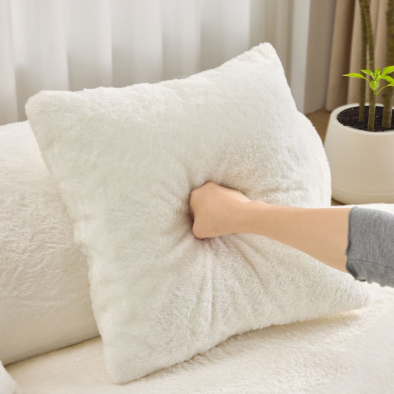 Modern And Simple Curved Flannelette Sofa.Creative Multi-Seater,With A Combination Of Pillows