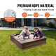 preview thumbnail 41 of 40, Sandbox with Cover for Outdoor Backyard, Beach, Park, Gift for Boys Girls Ages 3-12