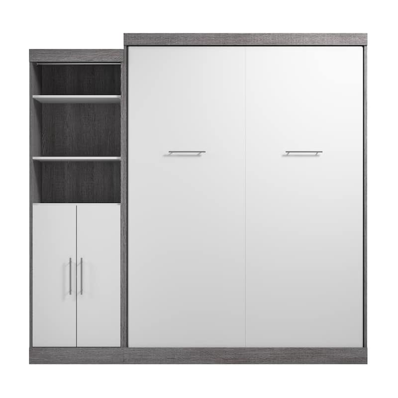 Nebula Queen Murphy Bed with Closet Organizer (90W) by Bestar