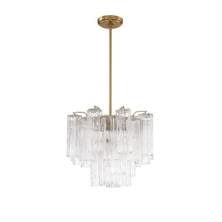 Addis 4 Light Aged Brass Chandelier - 17.75"W x 13.75"H x 17.75"D