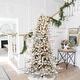 preview thumbnail 1 of 131, Glitzhome 6FT/7.5FT/9FT/11FT Snow Flocked Pre-lit Artificial Fir Christmas Trees 7.5FT Full-size Fir in 3 Function