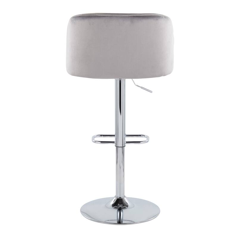 Silver Orchid Harding Adjustable Bar Stool with Rounded Rectangle Footrest (Set of 2)
