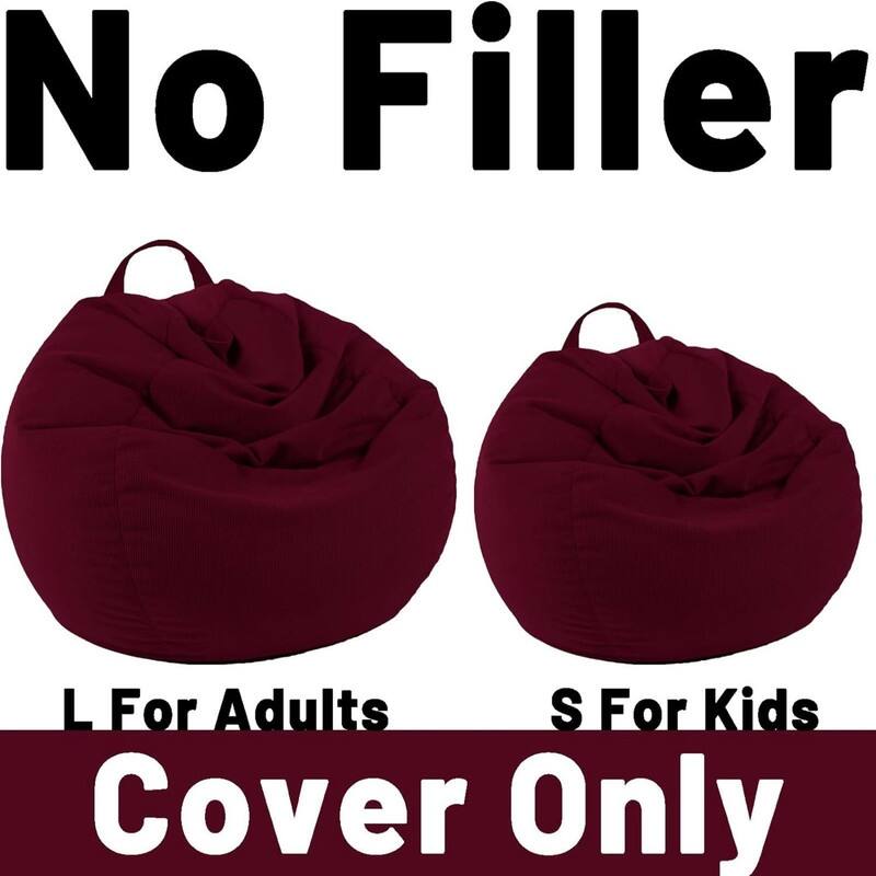 Corduroy Stuffable Bean Bag Chair Cover