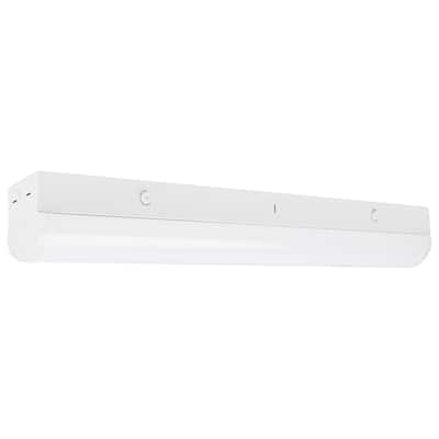LED 2 ft. Linear Strip Light 20W White Finish CCT Selectable 100-277V Integrated EM & Sensor