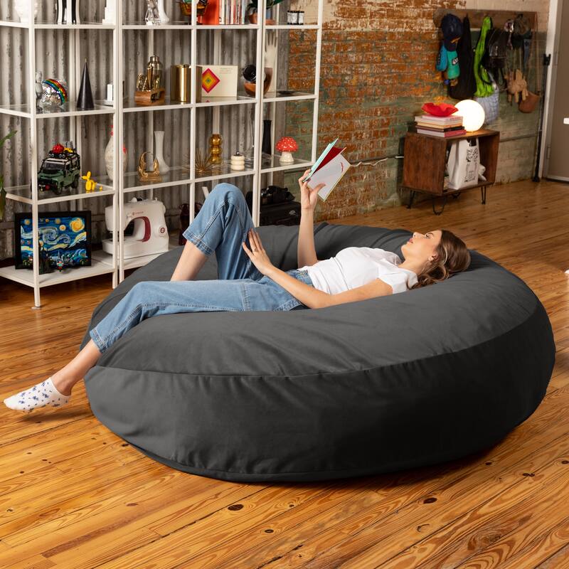 Jaxx Cocoon 6 Ft Giant Bean Bag Sofa and Lounger for Adults, Lush Velvet