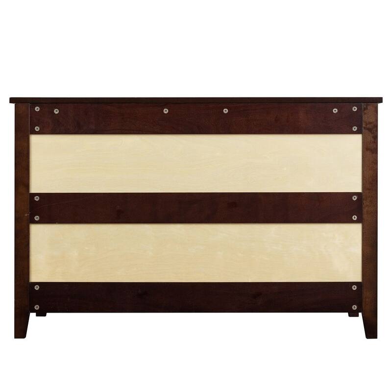Modern Solid Wood Drawer Dresser with Retro Round Handles