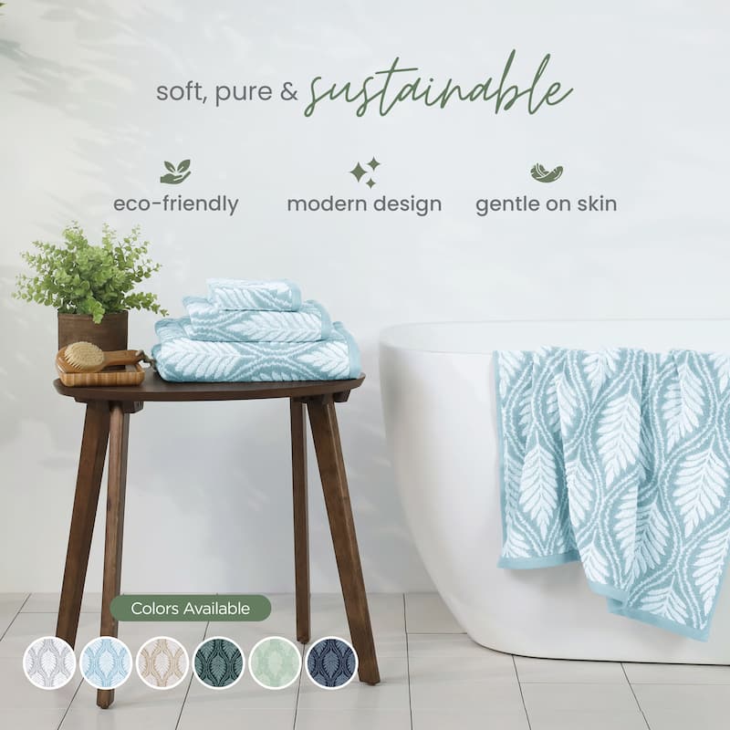 Martex Restore Fern Ogee Sage Bath Towel