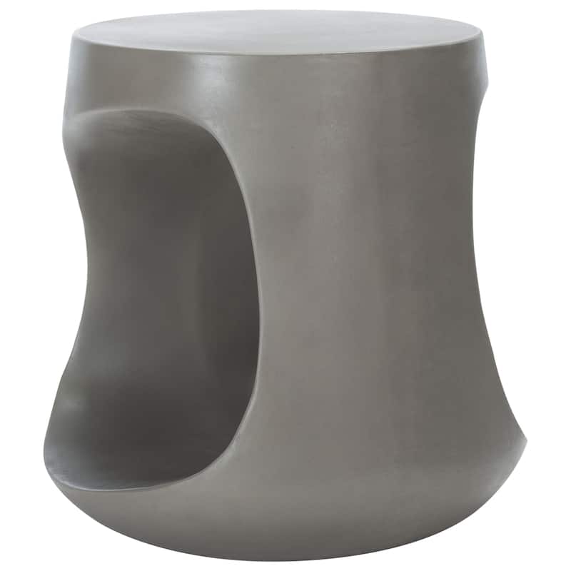 SAFAVIEH Outdoor Geronda Concrete Accent Table - 17.72" W x 17.72" L x 17.72" H - 18Wx18Dx18H