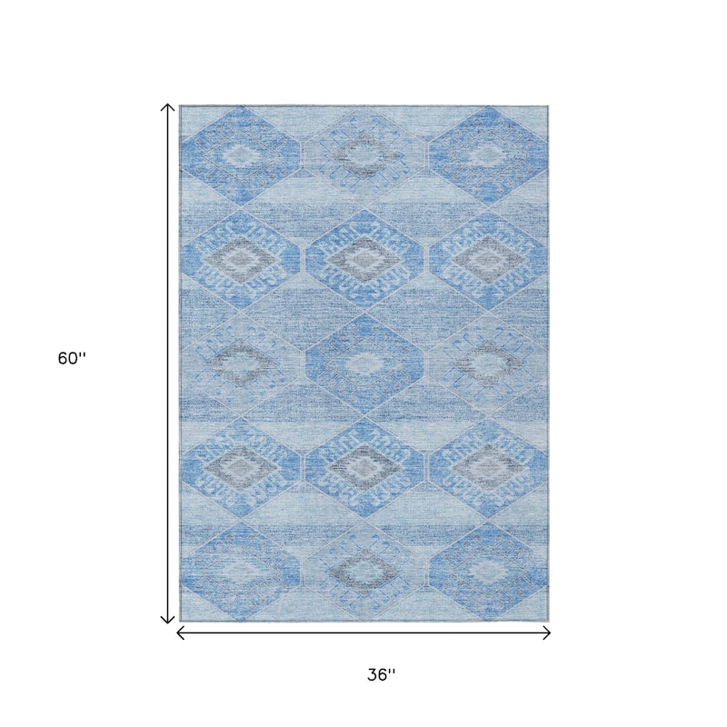 HomeRoots Aztec Transitional Rectangle Outdoor Rug