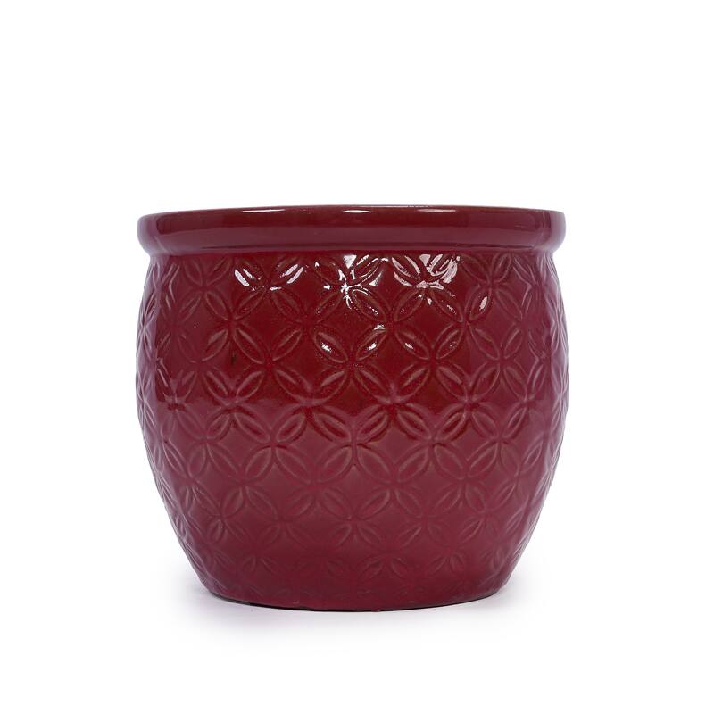 3 Handmade Ceramic Planter Set for Monstera Large Plants Glossy Finish