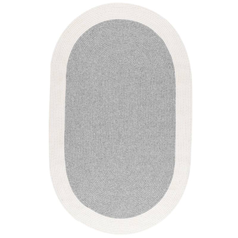 Nuloom Hand-braided Bordered Grey Area Rug