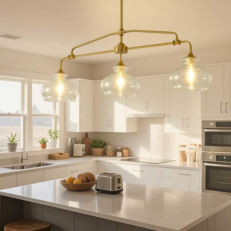Farmhouse Modern Chandelier with Glass Shades Schoolhouse Chandeliers