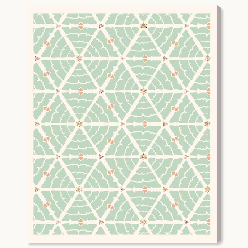 Wynwood Studio Canvas Holiday and Seasonal Spearmint Pines Green Modern & Contemporary Wall Art Canvas Print