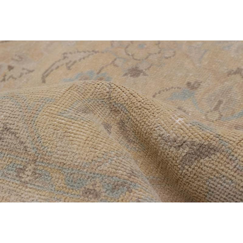 ECARPETGALLERY Hand-knotted Antalya Vintage Beige Wool Rug - 6'6 x 9'5