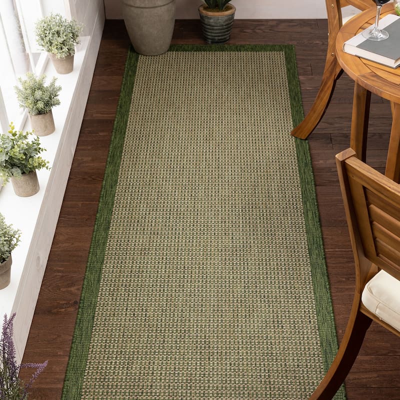 Well Woven Medusa Odin Indoor Outdoor Border Solid Area Rug