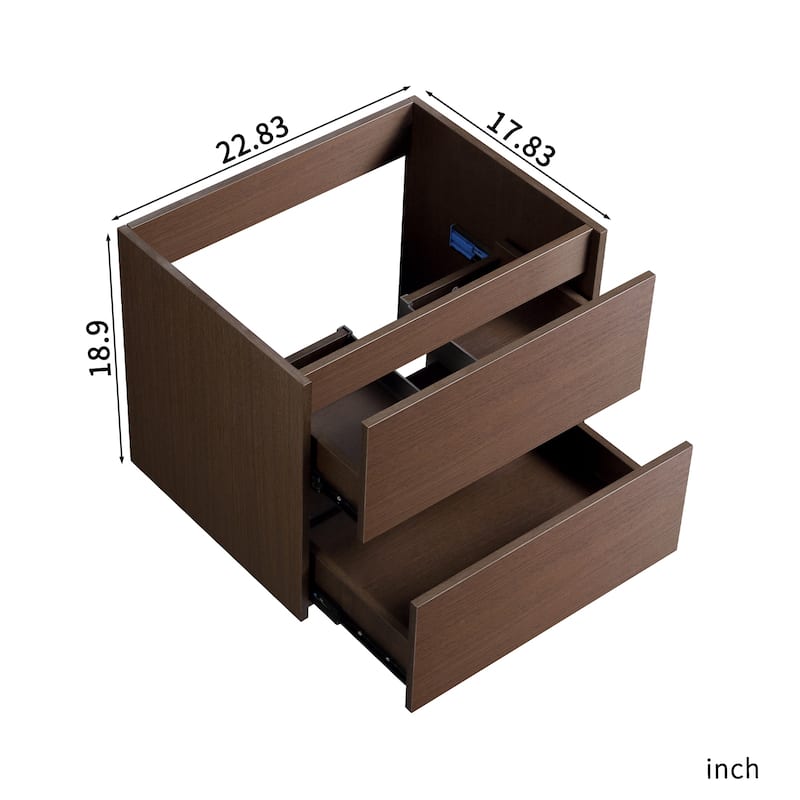 Wall Mounted Floating Single Bathroom Vanity, Without Sink