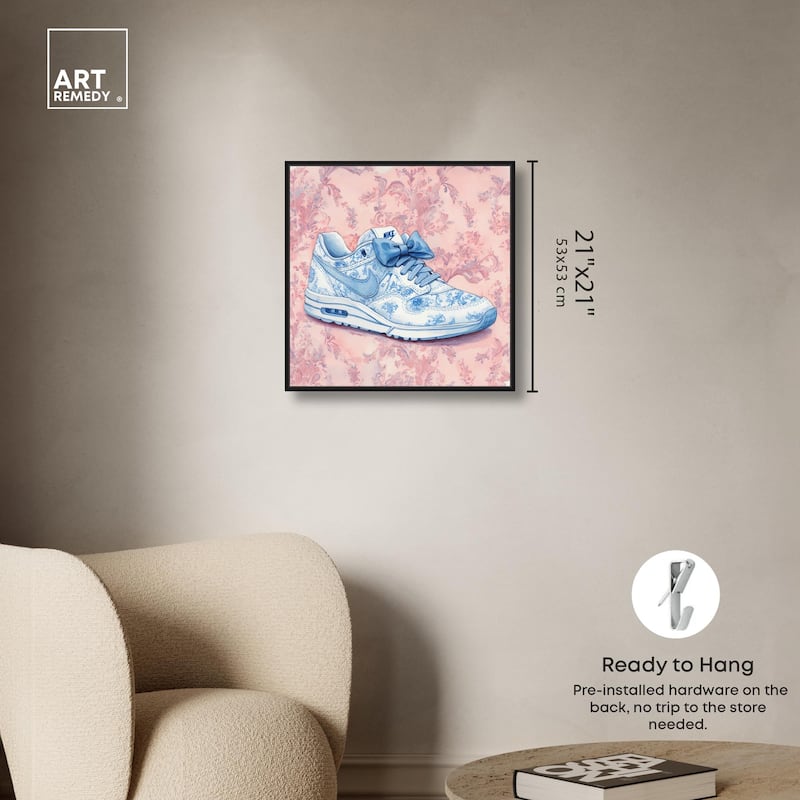 Blue Bow Sneaker II Canvas by Art Remedy