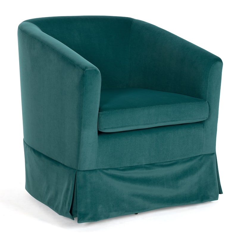 27.36" Wide Modern Swivel Chairs Upholstery Accent Barrel Sofa Chairs For Bedroom Living Room Office Apartment