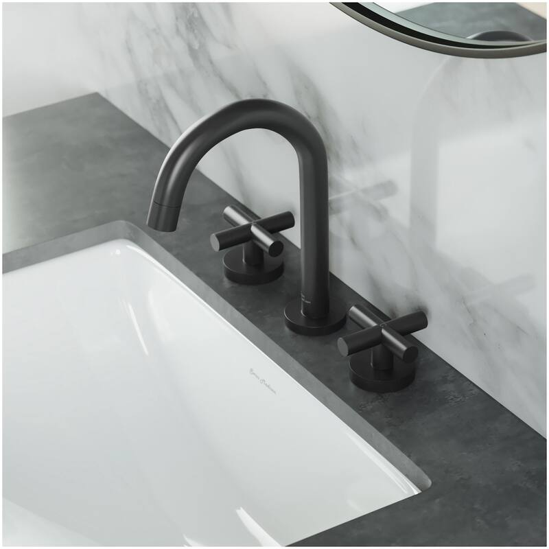 Swiss Madison SM-BF63 Ivy 1.2 GPM Widespread Bathroom Faucet - Matte Black