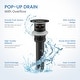 preview thumbnail 25 of 55, Pop Up Drain Stopper for Bathroom with Overflow