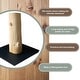 preview thumbnail 4 of 4, Mangosteen Tree Floor Coat Rack w/ Iron Stand, 80 Inch Tall, Natural Wood and Black (Size Vary, No Two Are The Same)