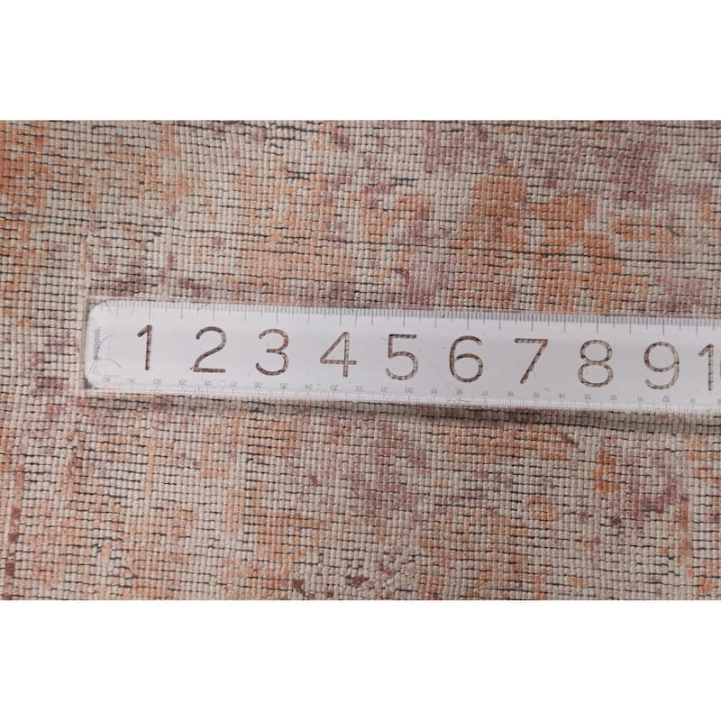 Contemporary Abstract Indian Area Rug Hand-Knotted Wool Carpet - 4'7"x 6'4"