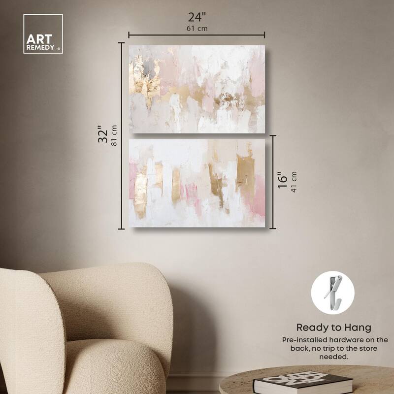 Rustic Elegance Set Canvas Set of 2 by Art Remedy, Gallery Wrapped
