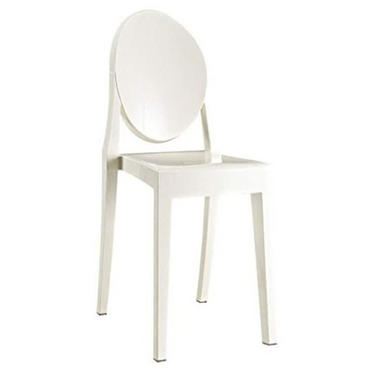 Set of 2 Clear Modern Dining Chair Molded Armless No Arm Side Stackable Plastic Home Office Kitchen Work