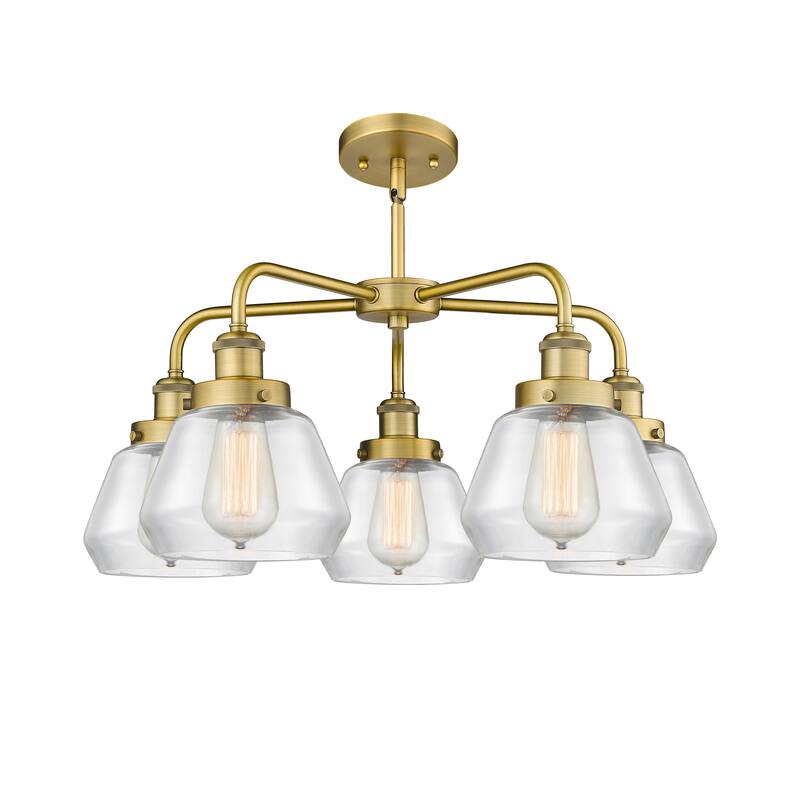 Innovations Lighting Fulton - 5 Light 25" Stem Hung Chandelier