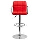 preview thumbnail 40 of 103, Quilted Vinyl Adjustable Chrome Bar Stool (Set of 2)