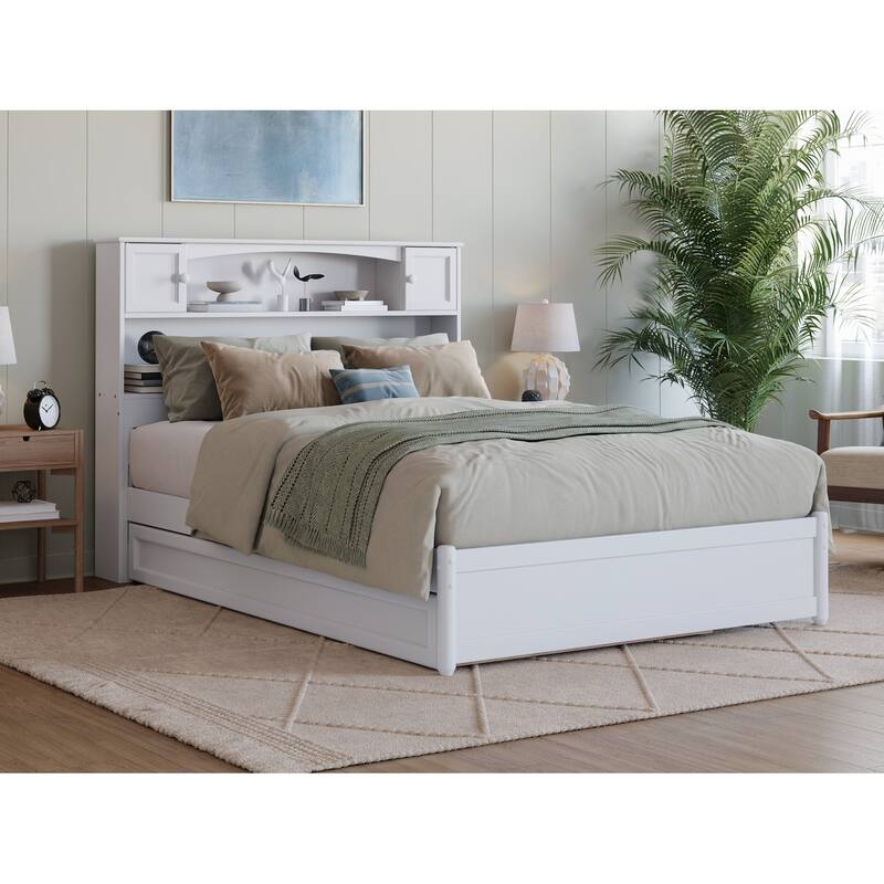 Hadley Platform Bed with Panel Footboard and Twin Trundle