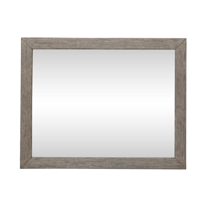 Skyview Lodge Cobblestone Landscape Mirror for Home Bedroom - White Oak - 48" x 1" x 38"