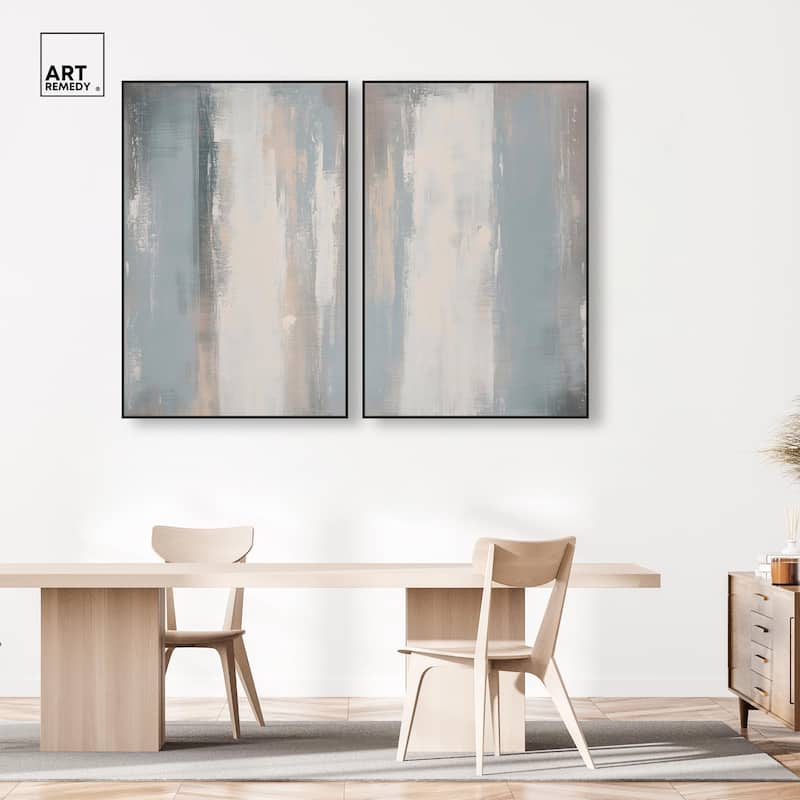 Neutral Ground Canvas Set of 2 by Art Remedy