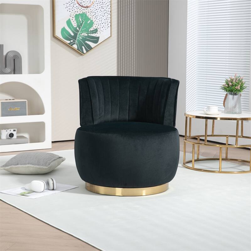 360 Degree Swivel Cuddle Barrel Accent Chairs with Wide Upholstered