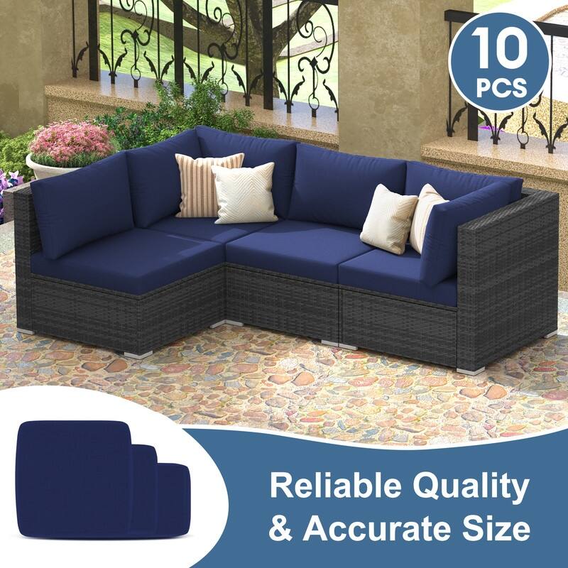 FINCATI 27" × 27" Outdoor Cushion Replacement Cover, Cushion Slipcover for Sectionals, Patio Seat Cover 27 Inches (COVER ONLY!)