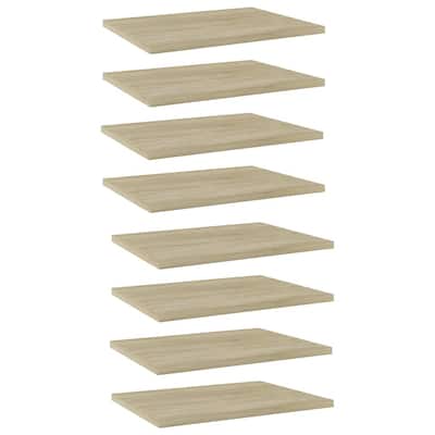 vidaXL Bookshelf Boards 8 pcs Sonoma Oak 15.7"x11.8"x0.6" Chipboard