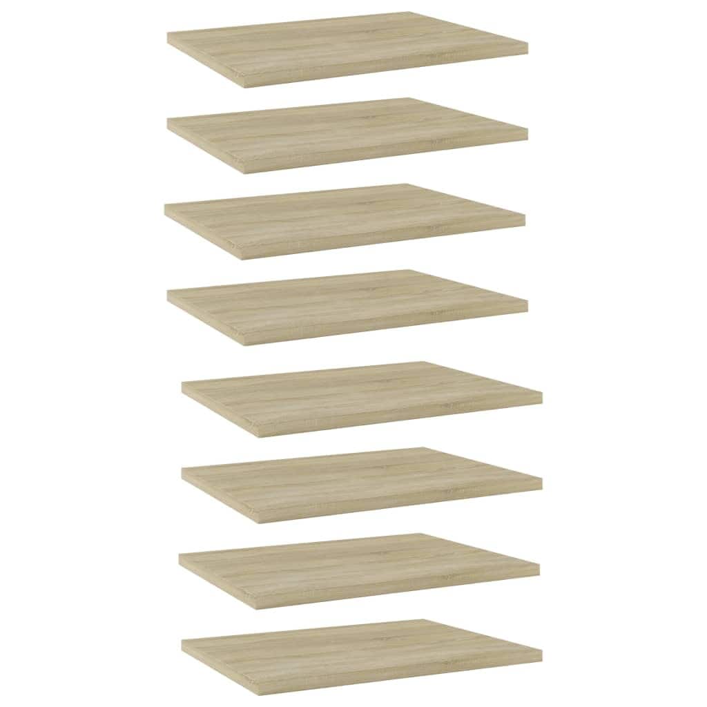 vidaXL Bookshelf Boards 8 pcs Sonoma Oak 15.7"x11.8"x0.6" Chipboard