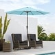 preview thumbnail 51 of 76, 9-ft Patio Market Umbrella with Tilting Pole, Waterproof & Breathable Canopy
