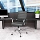 preview thumbnail 5 of 41, LeisureMod Benmar Mid-Back Swivel Leather Office Chair W/ Chrome Base