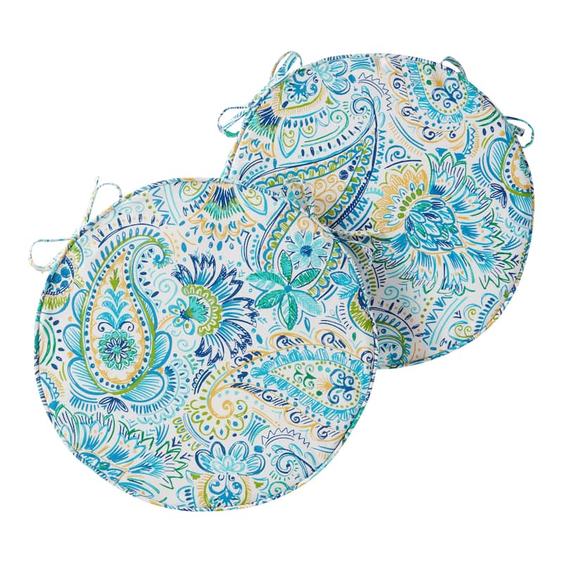 Greendale Home Fashions 18" Round Outdoor Chair Pad (Set of 2)