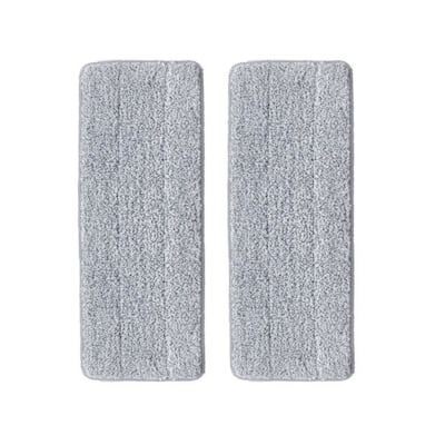 True & Tidy Reusable Microfiber Mop Pad Refill Compatible with TrueClean Mop & Bucket Pump System- 2 pcs