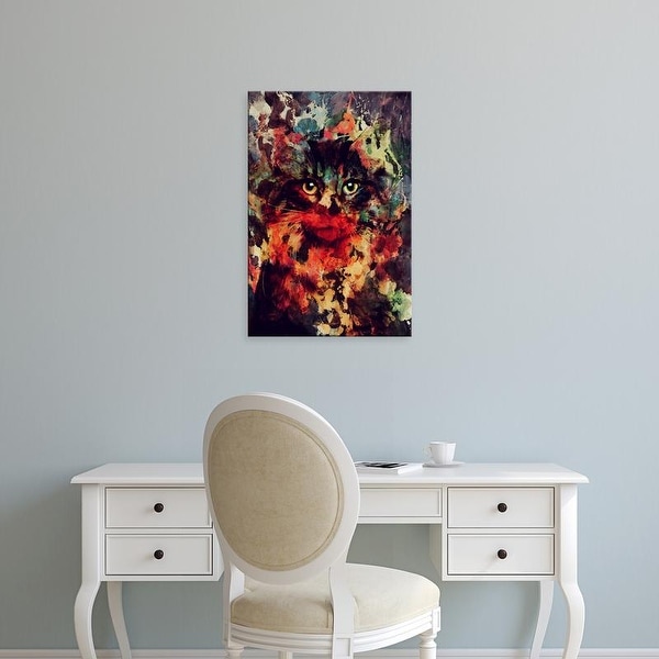 Easy Art Prints Ali Gulec's 'Watercolor Cat' Premium Canvas Art