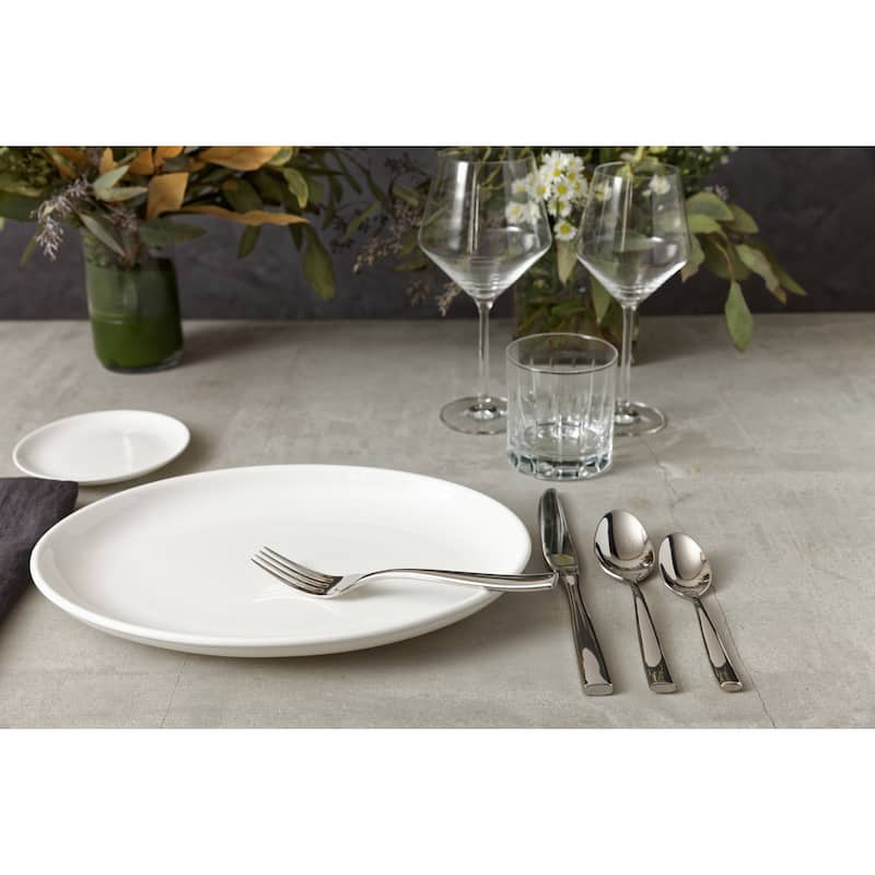 Fortessa Lucca 18/10 Stainless Steel, 5PC Flatware Set (Service for 1), Silver - 5 Piece Set